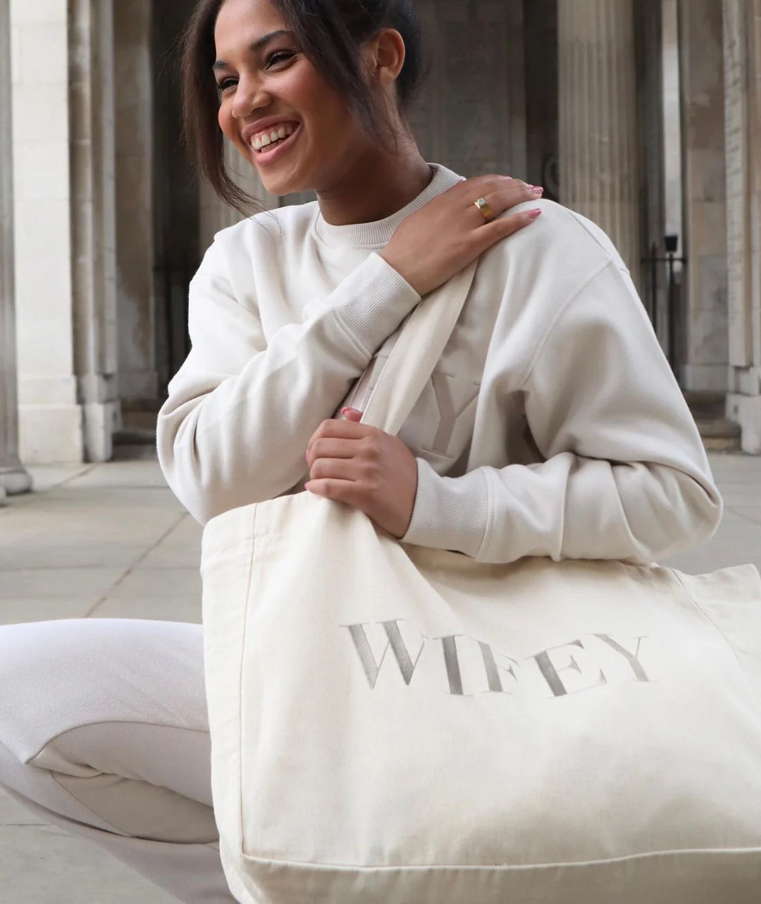 Wifey Statement Tote Bag - Image 4
